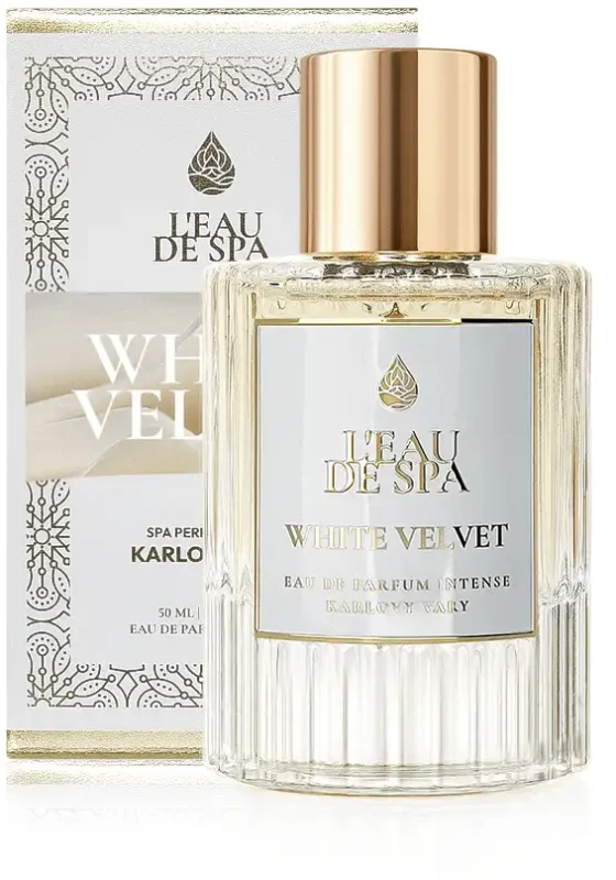 WHITE VELVET 50ml luxury niche perfume bottle from Karlovy Vary – exclusive powdery floral fragrance gift