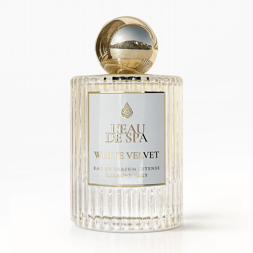 WHITE VELVET 100ml luxury niche perfume bottle from Karlovy Vary – exclusive spa fragrance gift with free shipping in EU