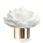 Visual guide showing a ceramic rose diffuser absorbing home fragrance essence – Karlovy Vary luxury gift accessory